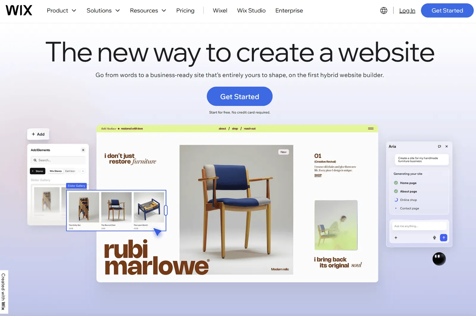 The Wix website builder